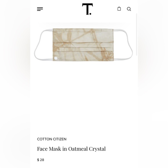 Cotton citizens oatmeal crystal face mask - Picture 7 of 9
